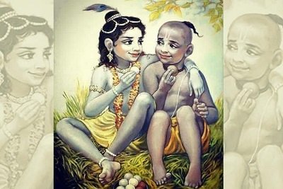Krishna with friend Sudama