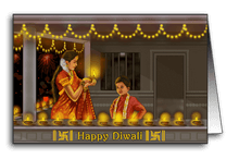 Lighting Deepmala during Diwali
