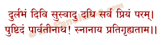 Shiva Dadhi Snanam Mantra in Hindi