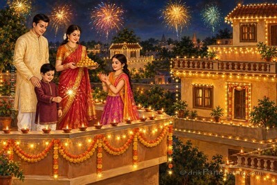 Diwali celbrations after Puja