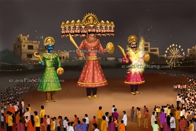 Dussehra Effigy Ravana Burning