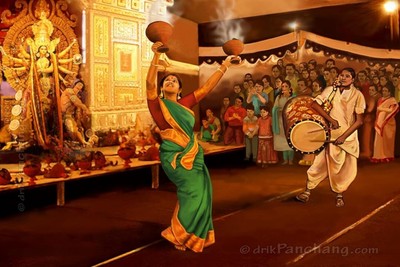 Dhunuchi Dance