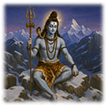 Lord Shiva sitting on Mount Kailash