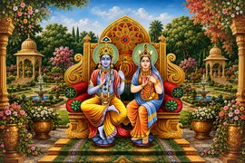 Goddess Sita with Lord Rama