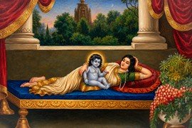 Bala Rama with Mata Kaushalya