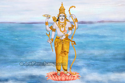 Lord Rama in Chaturbhuji form