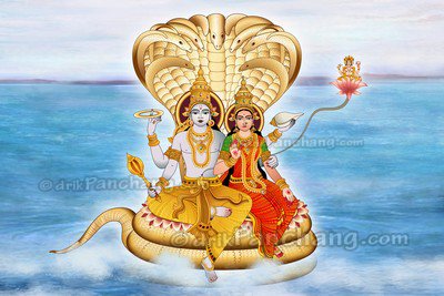 Lord Vishnu with Goddess Lakshmi