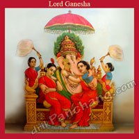 Lord Ganesha with Riddhi Siddhi
