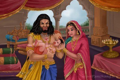 Bal Hanuman with Anjana and Kesari