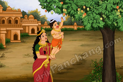 Bal Hanuman with Mother Anjana