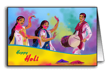 Folks celebrating Holi