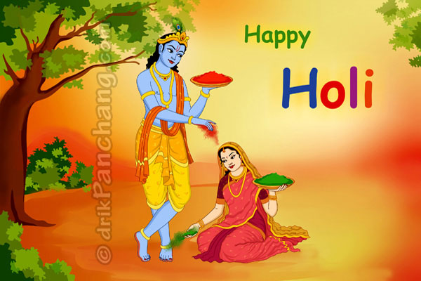 Holi Greeting - Radha and Krishna on Holi Holi Greeting - Radha and Krishna on Holi