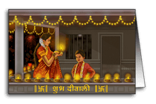 Lighting Deepmala during Diwali