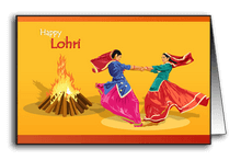 Ladies dancing on Lohri