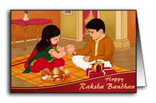 Sister tying Rakhi