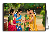 Ladies celebrating Ugadi