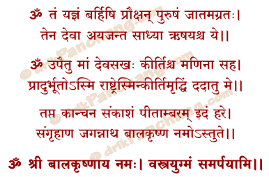 Krishna Vastra Mantra in Hindi