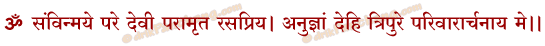 Avarana Pujan Mantra in Hindi