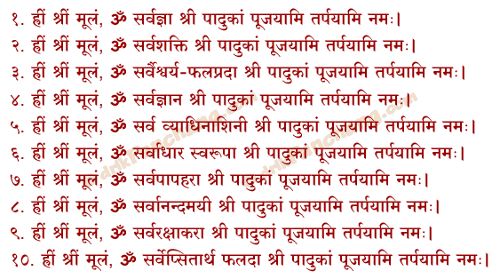 Chaturtha Avaranam Mantra in Hindi