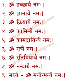 Peetha Shakti Puja Mantra in Hindi