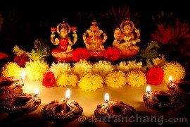 Lakshmi Ganesha Saraswati Puja