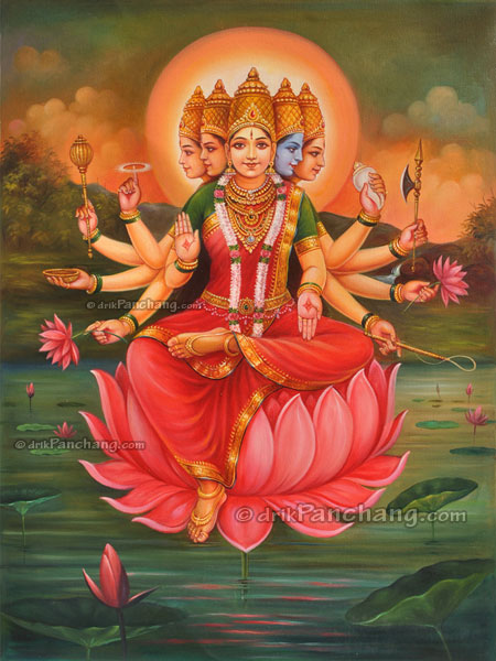 Goddess Gayatri during Twilight