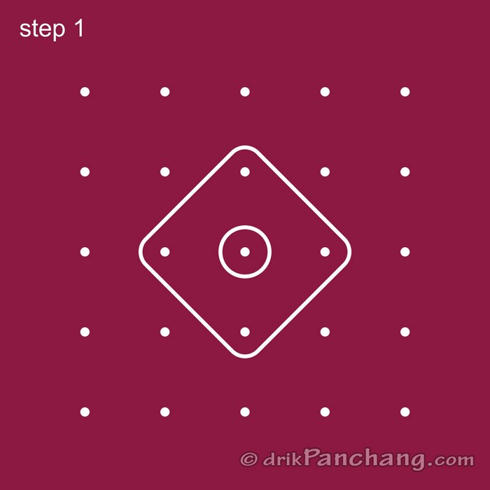 Line Rangoli 5x5 5x5 Dot Rangoli | 5x5 Dot Rangoli Design | 5x5 Dot Rangoli Designs ...