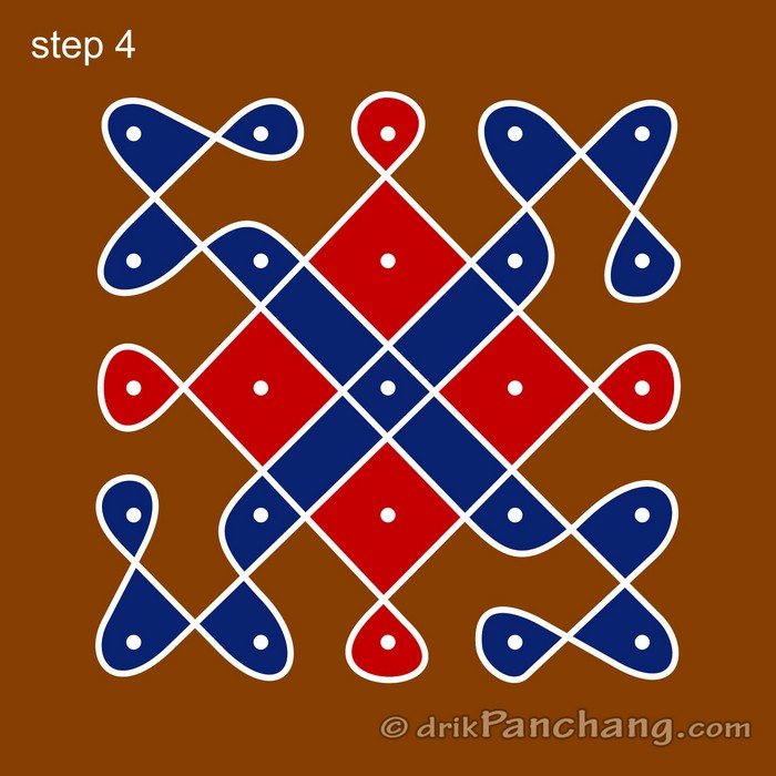 5x5 Dot Rangoli | 5x5 Dot Rangoli Design | 5x5 Dot Rangoli Designs ...