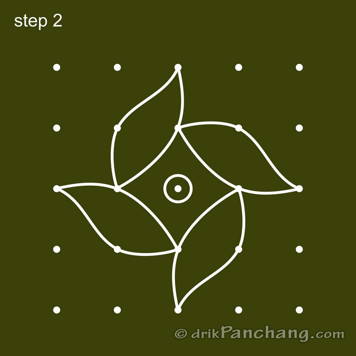 Line Rangoli 5x5 5x5 Dot Rangoli | 5x5 Dot Rangoli Design | 5x5 Dot Rangoli Designs ...