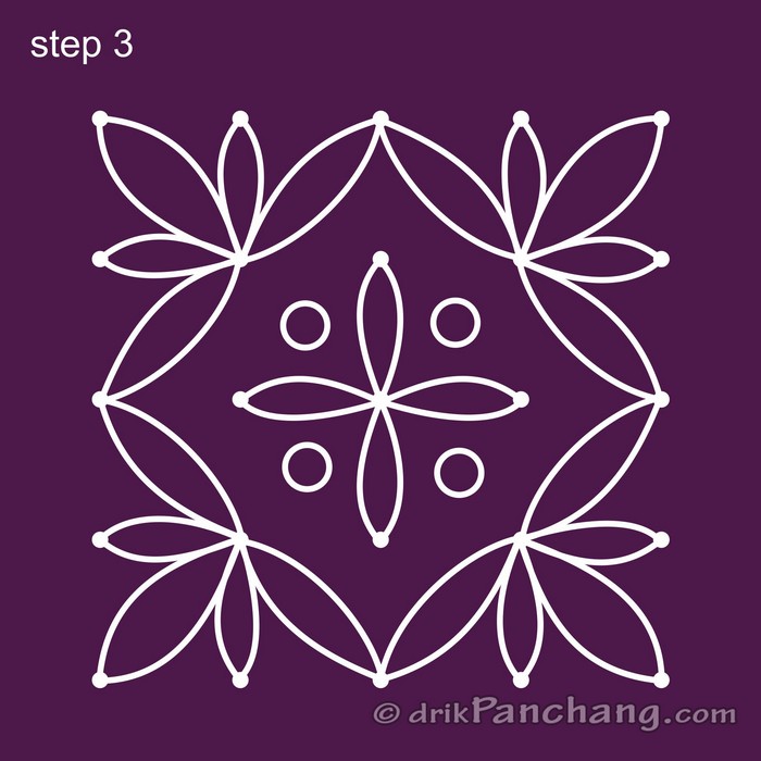 Line Rangoli 5x5 5x5 Dot Rangoli | 5x5 Dot Rangoli Design | 5x5 Dot Rangoli Designs ...