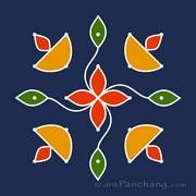 simple rangoli designs with 5 dots