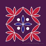 simple rangoli designs with 5 dots