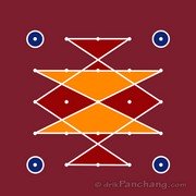 simple rangoli designs with 5 dots