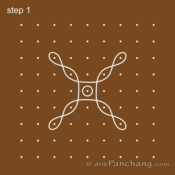 9x9 Dot Rangoli | 9x9 Dot Rangoli Design | 9x9 Dot Rangoli Designs ...