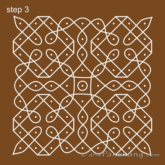 9x9 Dot Rangoli | 9x9 Dot Rangoli Design | 9x9 Dot Rangoli Designs ...