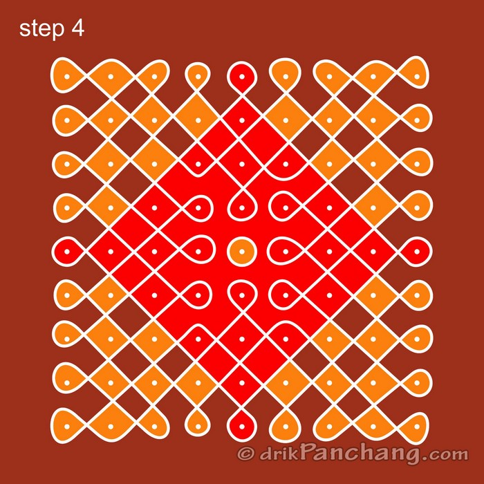 9x9 Dot Rangoli | 9x9 Dot Rangoli Design | 9x9 Dot Rangoli Designs ...