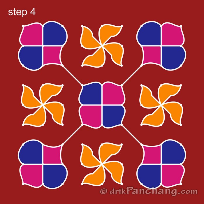 9x9 Dot Rangoli | 9x9 Dot Rangoli Design | 9x9 Dot Rangoli Designs ...
