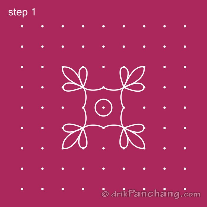 9x9 Dot Rangoli | 9x9 Dot Rangoli Design | 9x9 Dot Rangoli Designs ...
