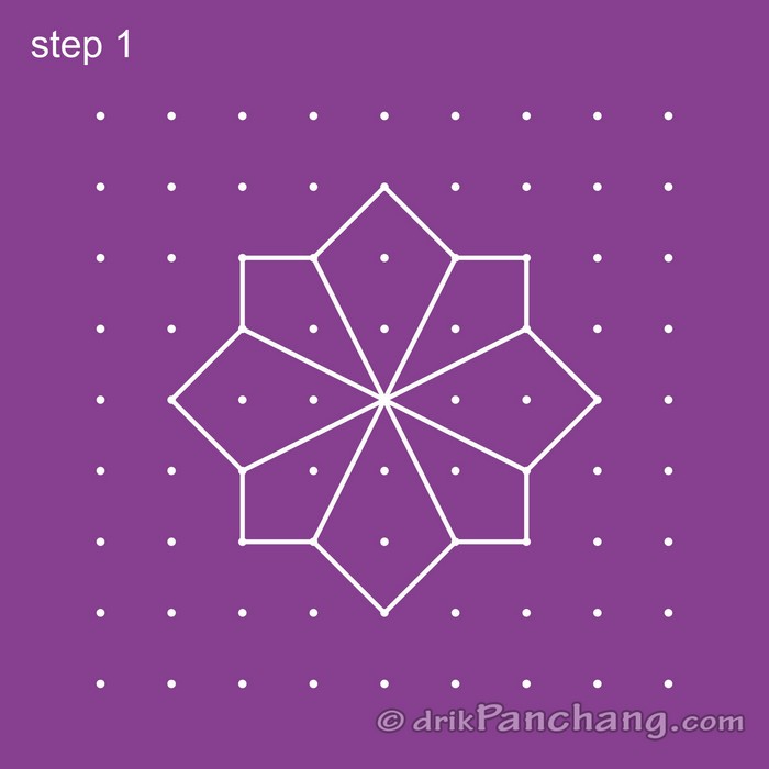 9x9 Dot Rangoli | 9x9 Dot Rangoli Design | 9x9 Dot Rangoli Designs ...