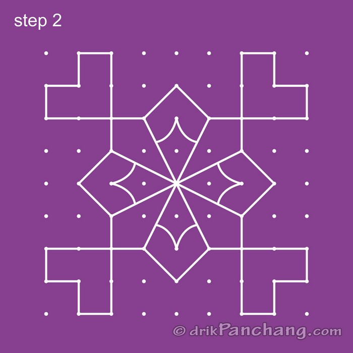 9x9 Dot Rangoli | 9x9 Dot Rangoli Design | 9x9 Dot Rangoli Designs ...