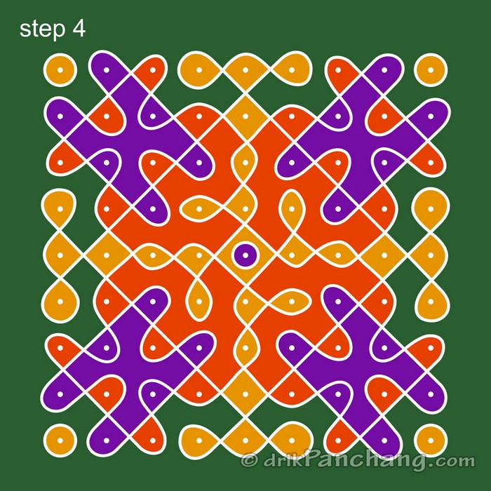 9x9 Dot Rangoli | 9x9 Dot Rangoli Design | 9x9 Dot Rangoli Designs ...
