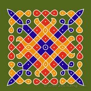 9x9 Dot Rangoli 12