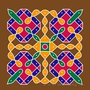 9x9 Dot Rangoli 14