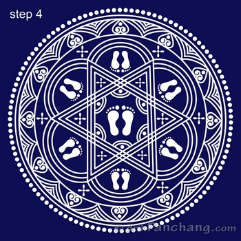 Lakshmi Pada Rangoli | Lakshmi Feet Rangoli Design | Rangoli Designs ...