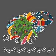 Peacock Rangoli 10