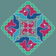 Peacock Rangoli 15