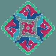 Peacock Rangoli 15