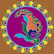 Peacock Rangoli 3