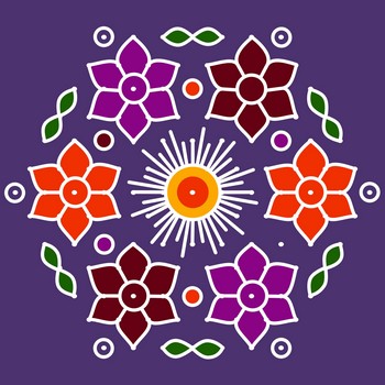 Sankranti Rangoli | Pongal Rangoli Design | Sankranti Designs - Pongal