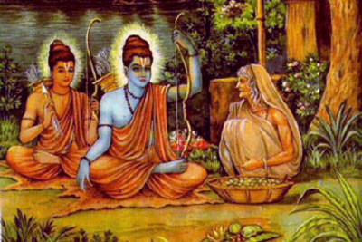 Shri Ram and Lakshaman with Mata Shabari